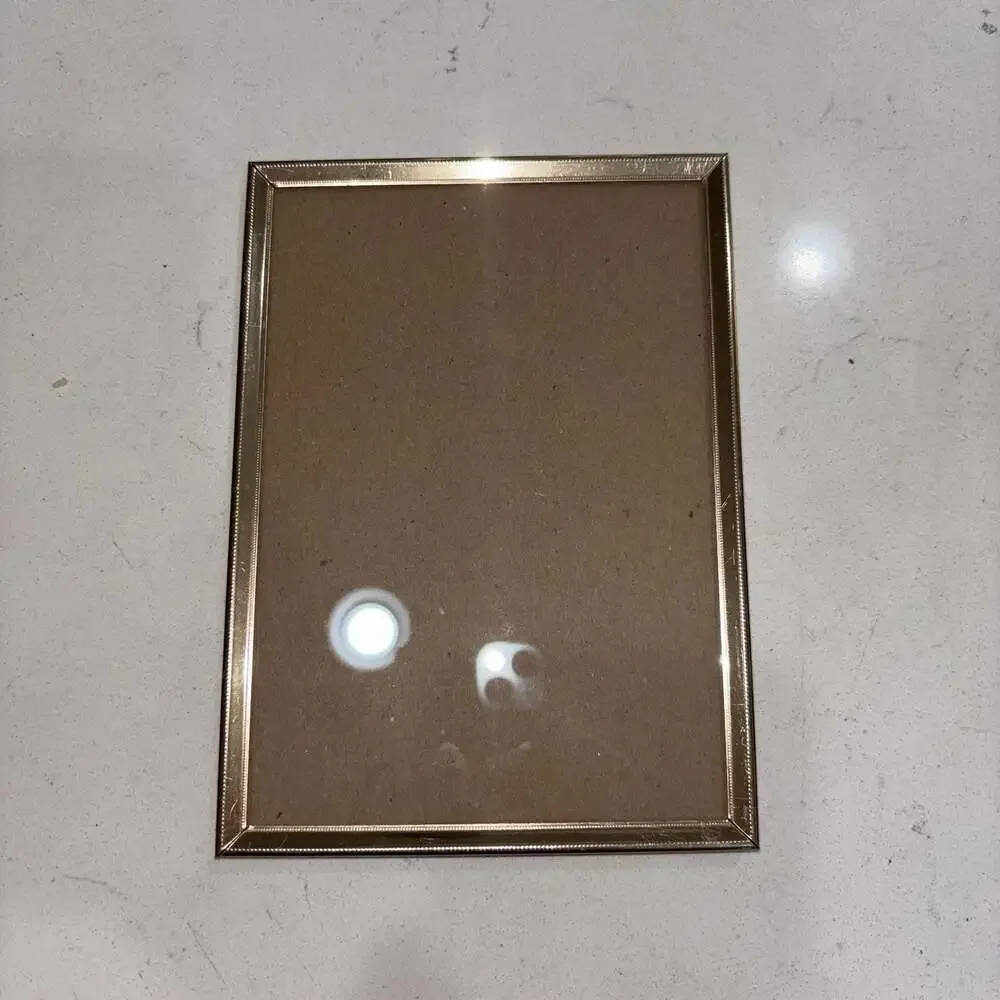 Vintage Gold Tone Metal Picture Frame 5x7 Tabletop or Wall Mount